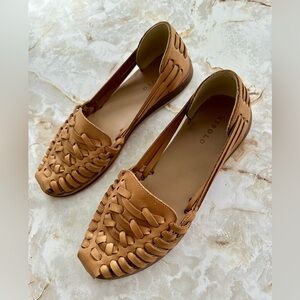 Nisolo Huarache sandals size 7.5, color Almond